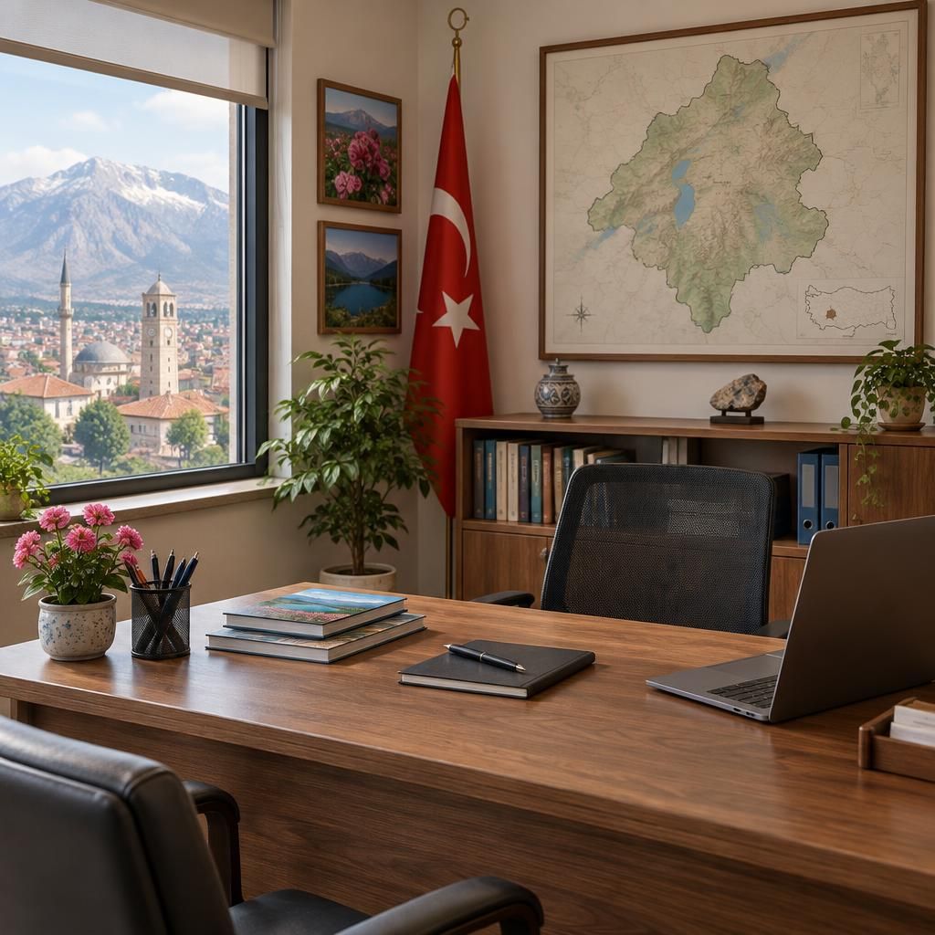 Isparta’da Jigola sürecini anlatan sade ofis ortamı görseli için açıklayıcı metin