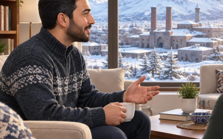 Erzurum’da jigolo başvuru sürecini anlatan sade bir illüstrasyon, profesyonel ve güven odaklı bir atmosfer.