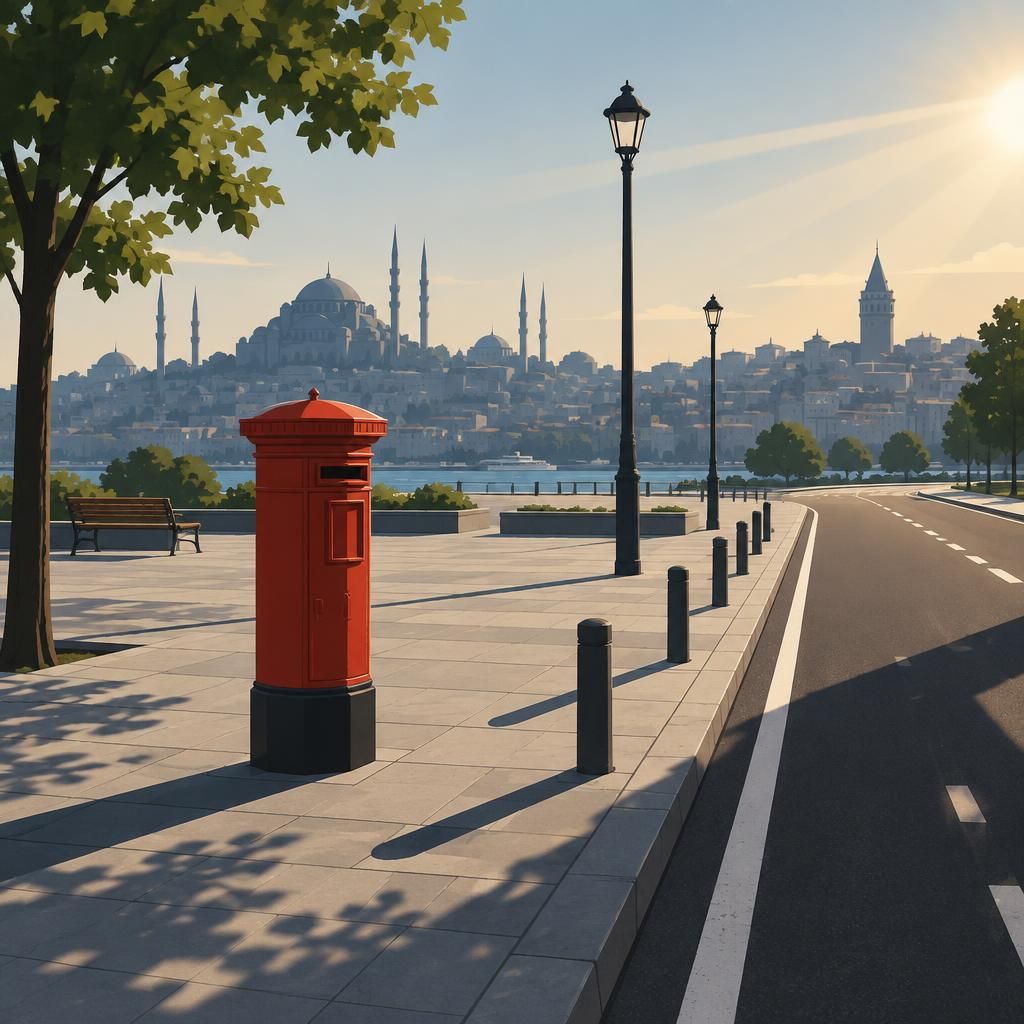 Karabük’te jigolo olmak isteyenler için rehber görseli, şehir silueti ve sade bir tasarım.